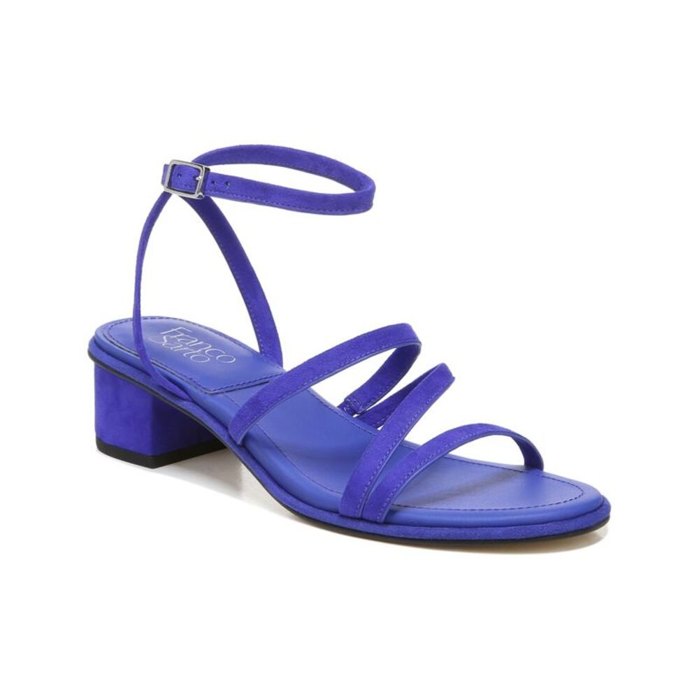 FRANCO SARTO Womens Blue Amalfi Round Toe Block Heel Heeled Sandal 6.5 M